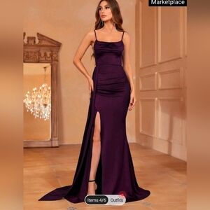 Formal dress with slit